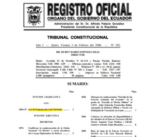 Registro oficial Ley de Cine